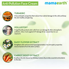 Mamaearth Anti-Pollution Daily Face Cream for Dry and Oily Skin, with Turmeric and Pollustop For a Bright Glowing Skin 80ml