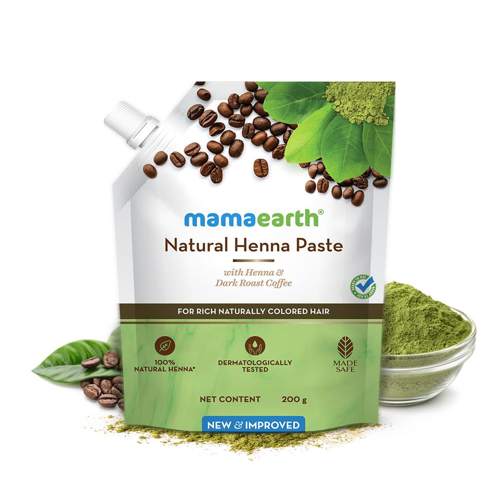 Mamaearth Natural Henna Paste with Henna & Dark Roasted Coffee 200g