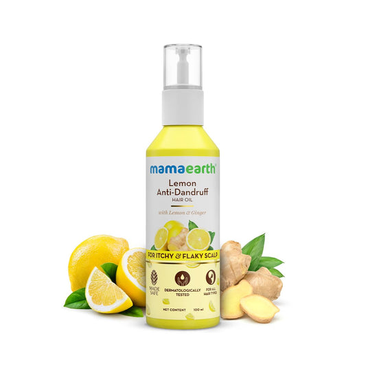 Mamaearth Lemon Anti-Dandruff Hair Oil with Lemon & Ginger for Dandruff & Itch-Free Scalp 100ml