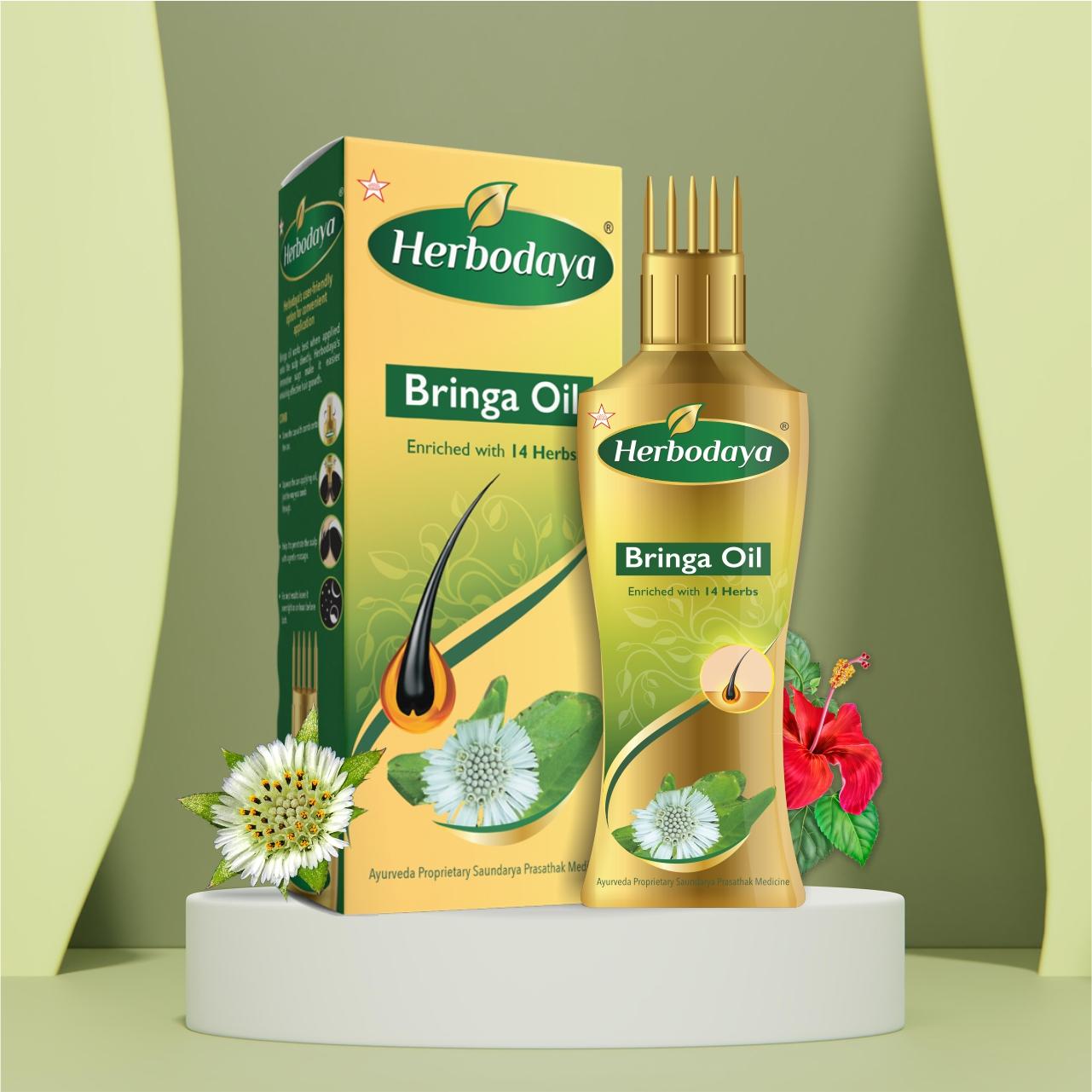 Skm Ayurveda Herbodaya Bringa Hair Oil Enriched with 14 Herbs