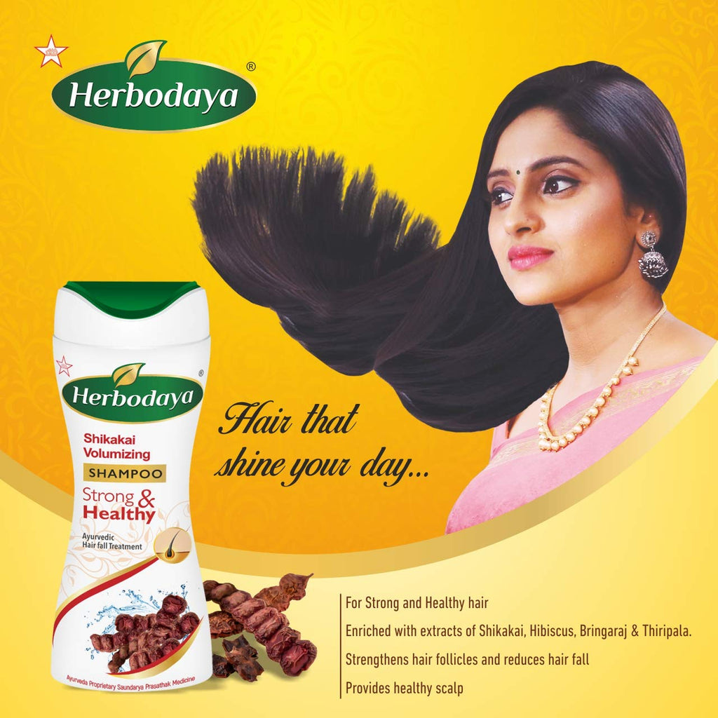 Skm Ayurveda Herbodaya Shikakai Volumizing Shampoo
