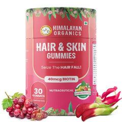 Himalayan Organics Hair &amp; Skin 40 mcg Biotin Gummibärchen für Haarwachstum und strahlende Haut