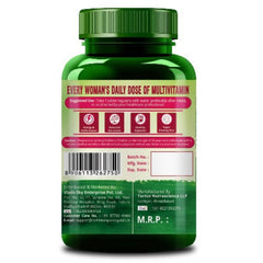 Himalayan Organics Multivitamin mit Probiotika für Frauen, 120 vegetarische Tabletten (60 + natürliche Extrakte, essentielle Vitamine und Mineralien, Vitamin D3, B12, Kalzium, Curcumin und Biotin)