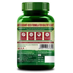 Himalayan Organics Herz-Pflege-Ergänzung mit Arjuna-Rinde, Traubenkernen, CoQ10, Resveratrol, Zimt, Knoblauch, 60 vegetarische Tabletten 