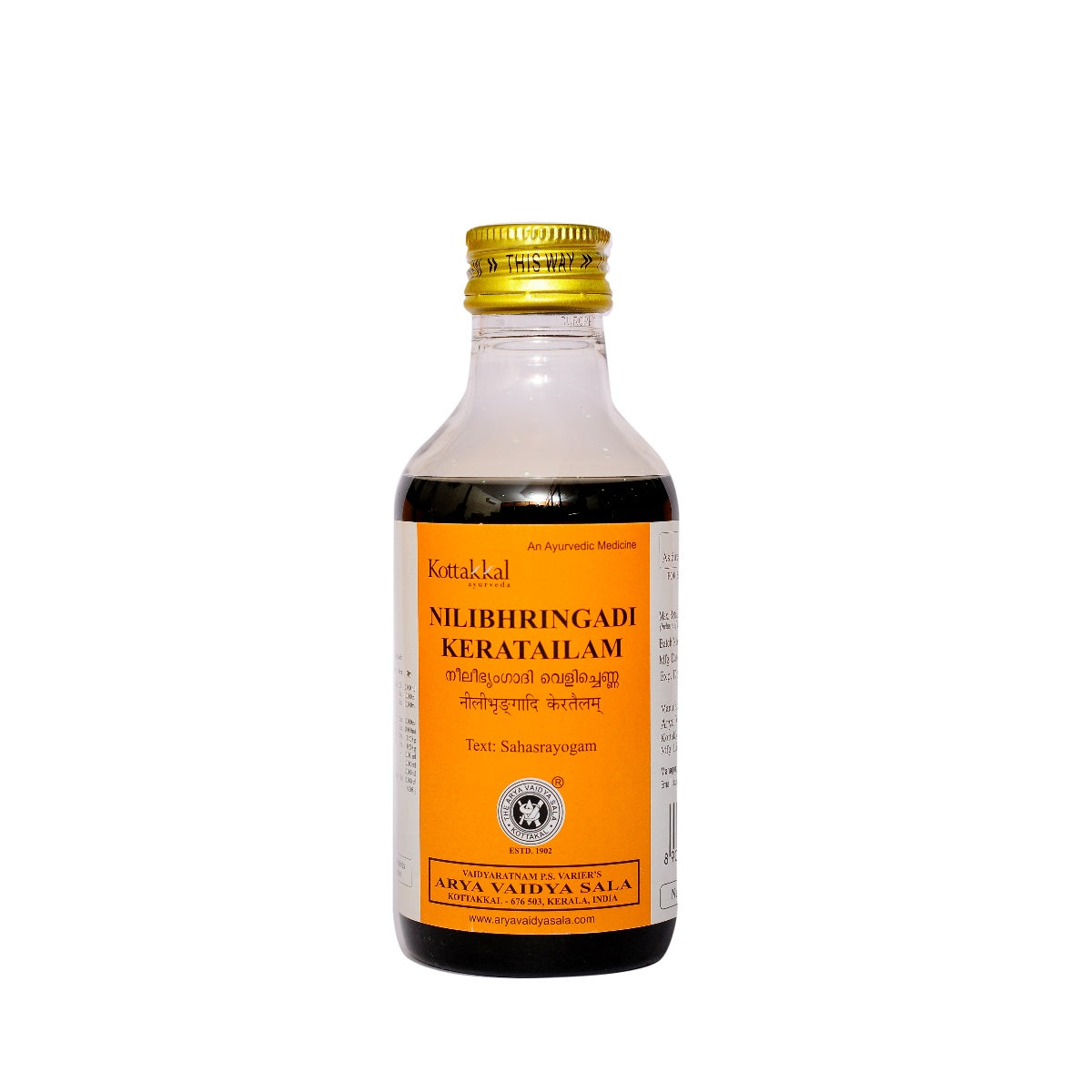 Kottakkal Ayurvedic Nilibhringadi kera Tailam Oil 200ml