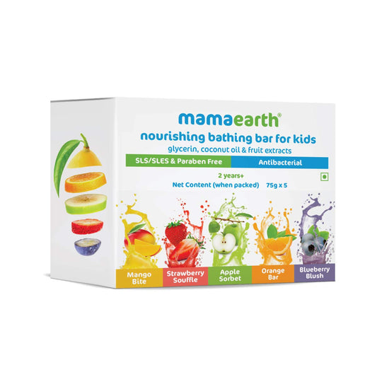 Mamaearth Nourishing Bathing Bar Soap For Kids Pack of 5 X 75g