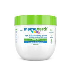 Mamaearth Rich Moisturizing Cream With Almond Oil & Shea Butter For Dry Skin 200g