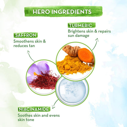 Mamaearth Ubtan Detan Sunscreen With Turmeric & Saffron For Sun Protection 50g
