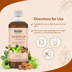 Sri Sri Tattva Ayurvedischer Shape Up Schlankheitssaft zur Gewichtskontrolle, flüssig, 1 Liter