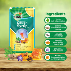 Zandu Ayurvedic Cough Non Drowsy Liquid Syrup