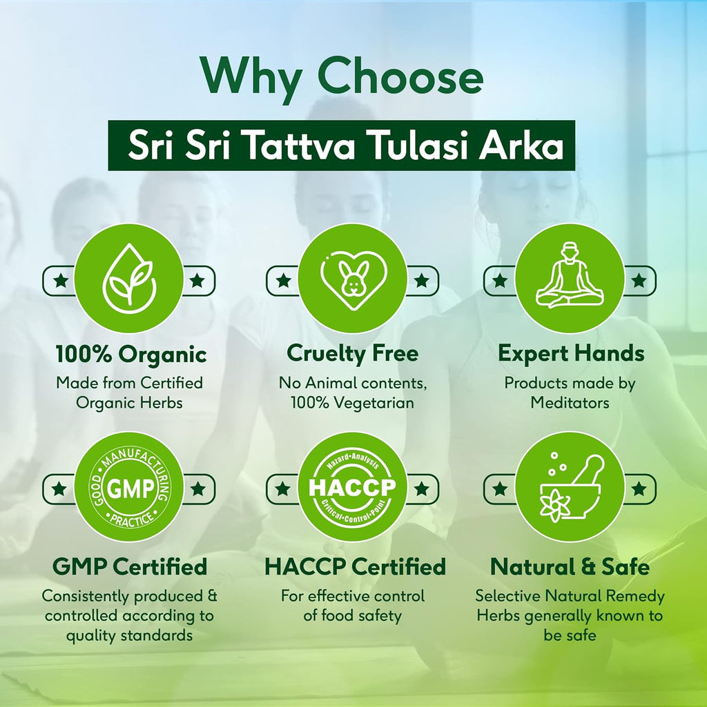 Sri Sri Tattva Ayurvedic Tulasi Arka Supports Respiratory Health 30ml