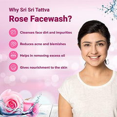Sri Sri Tattva Rose For Toned & Glowing Skin With Rose Extract Face Wash 60ml