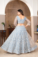 Bollywood Indian Pakistani Ethnic Party Wear Women Soft Pure Premium Net Embellished With Beautiful Heavy Sequins Work Lehenga