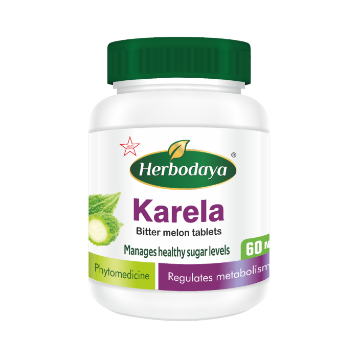 Skm Siddha Ayurveda Herbodaya Karela 550mg 60 Tablets