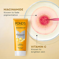 Pond's Detan For Tan Removal in Just 7 Days Contains Vitamin C Niacinamide Facewash 100gm