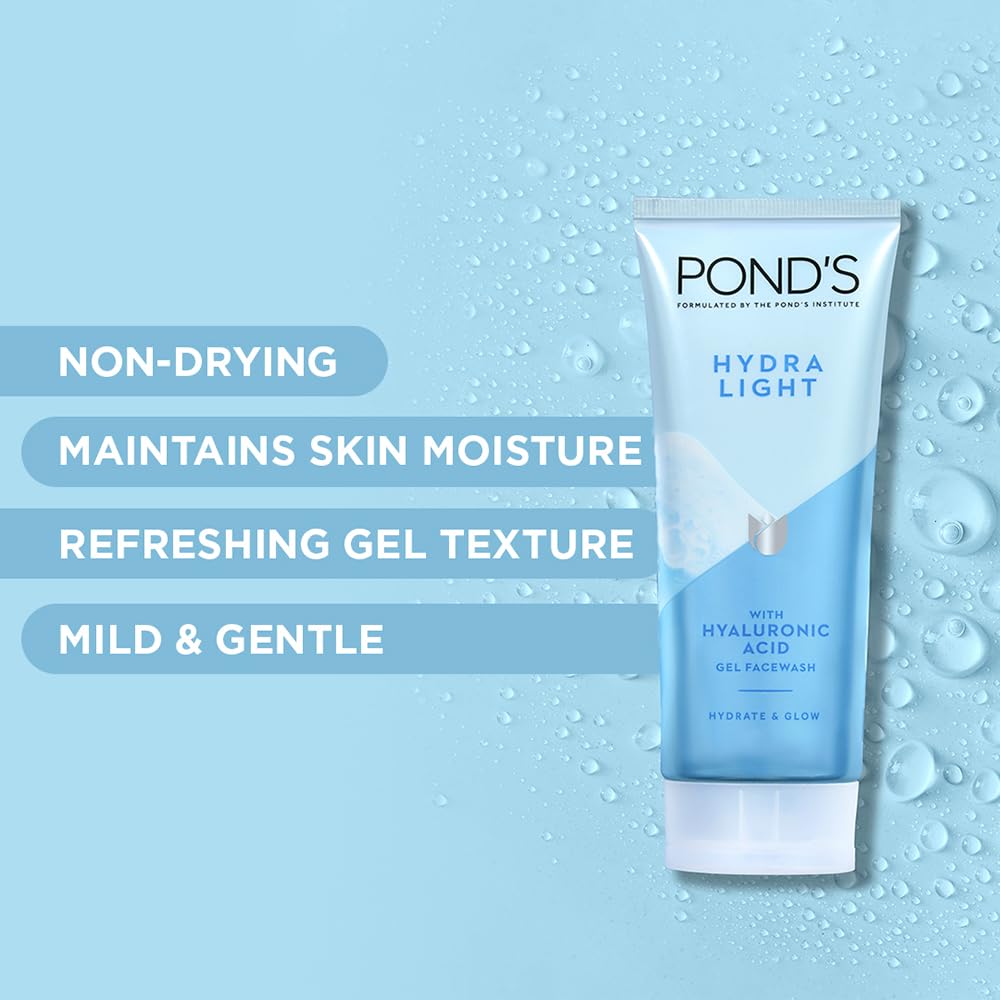POND'S Hydra Light hyaluronic acid hydrating gel Facewash 100g