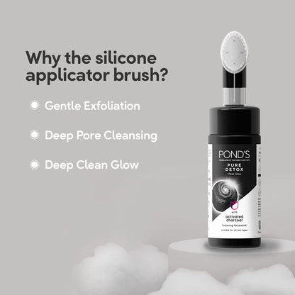 Pond's Pure Detox Foaming Brush Facewash 150ml