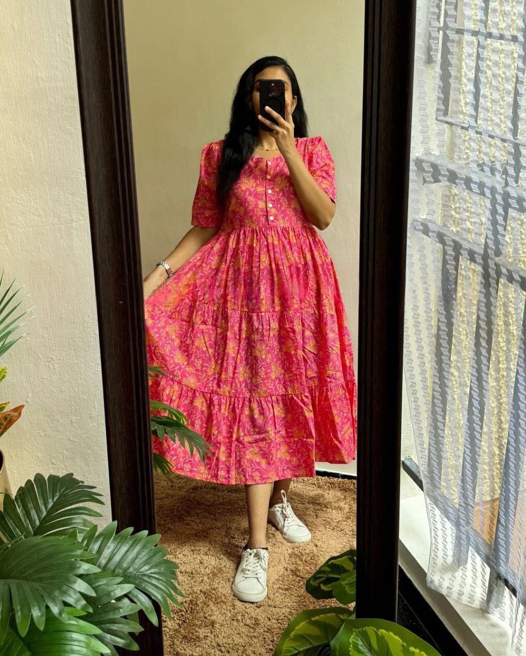 Bollywood Women Indian Ethnic Party Wear Pure Soft Muslin Silk Dress Color Pink
