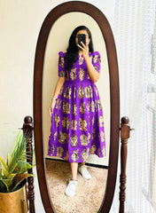 Bollywood Women Indian Ethnic Party Wear Pure Soft Cotton Dress