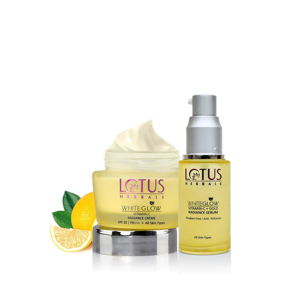 Lotus Herbals Cosmetics WhiteGlow Vitamin-C Gel Creme & Serum Combo