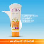 Lotus Herbals Cosmetics Safe Sun Dry Touch Whitening Sunscreen SPF 40 PA+++ 100g