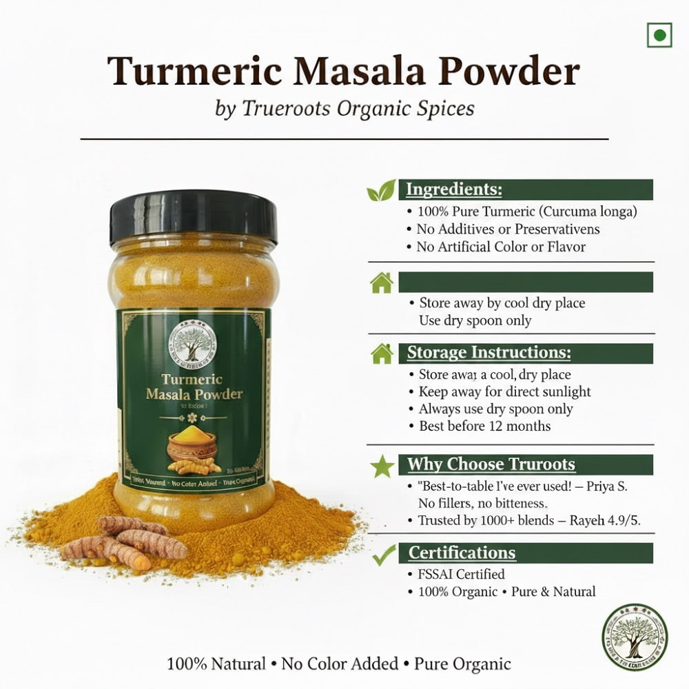 Trueroots Organic Turmeric Masala Powder 100g & 200g