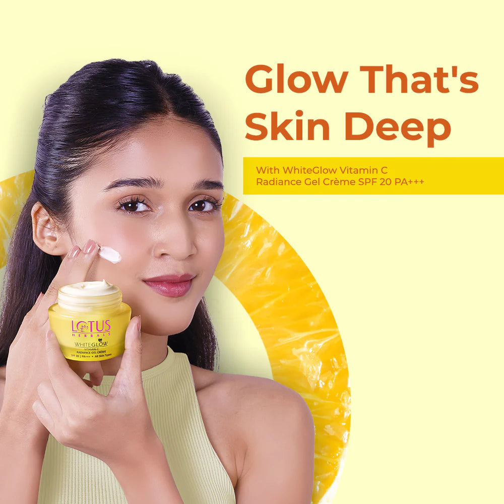 Lotus Herbals Cosmetics WhiteGlow Vitamin C Radiance Gel Creme SPF 20 PA+++ 50g