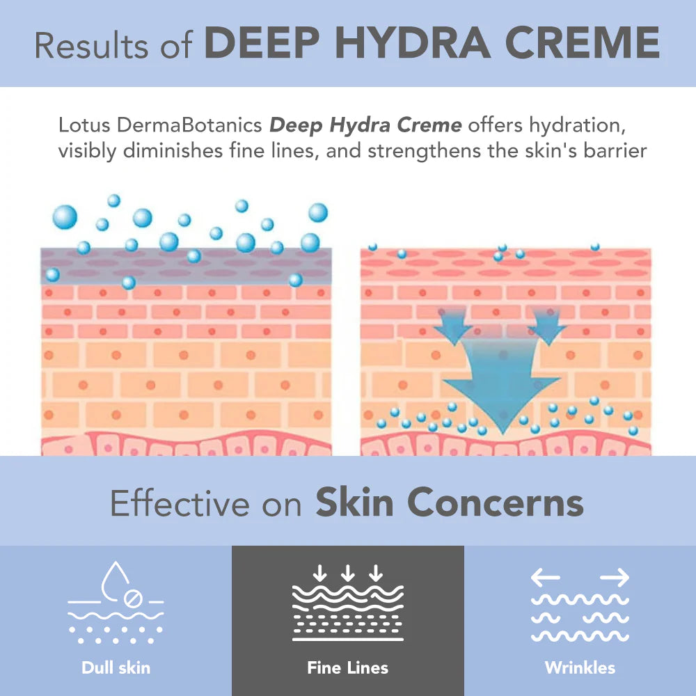 Lotus Cosmetics Derma Botanics Deep Hydra Crème Cream 50g