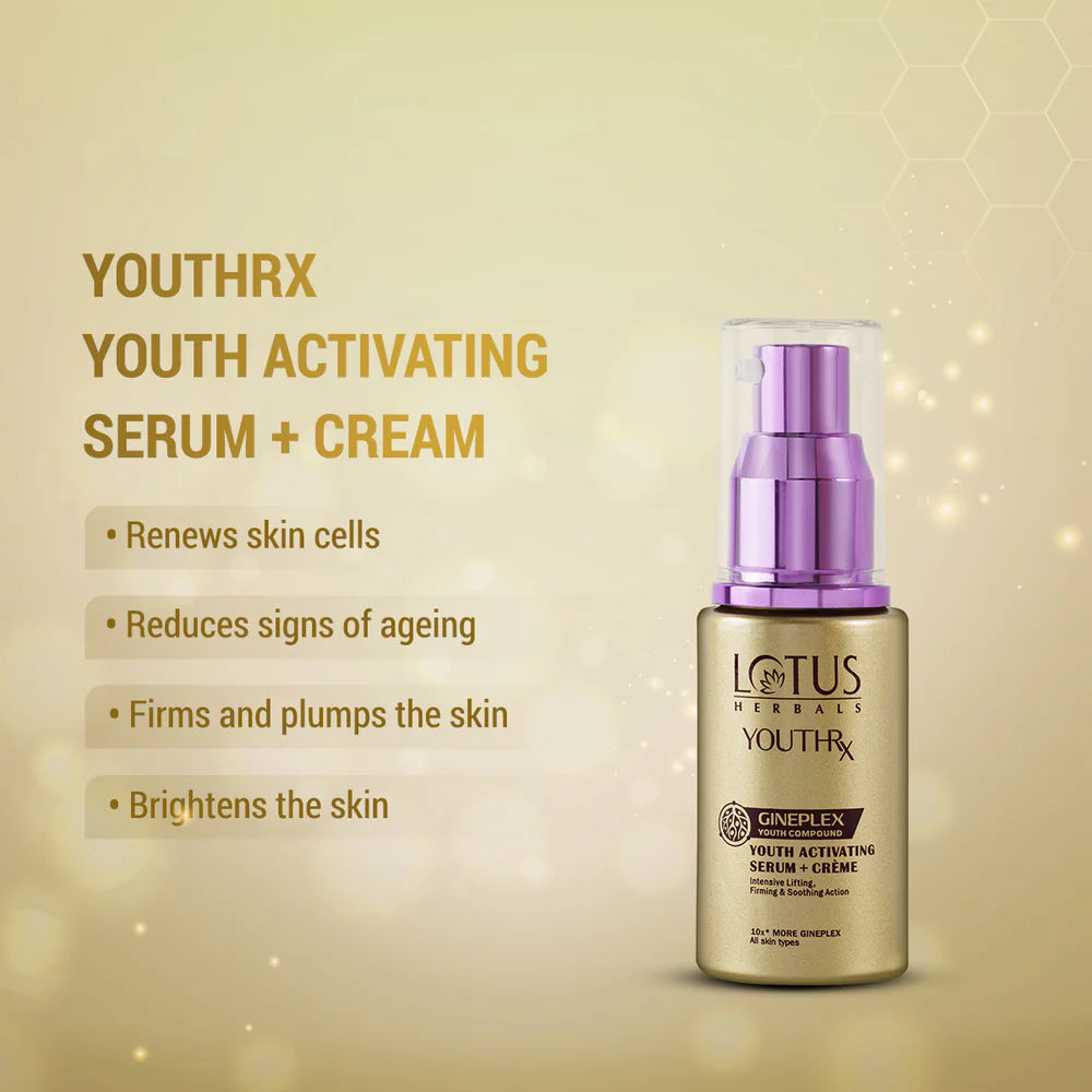 Lotus Herbals Cosmetics YouthRx Youth Activating Serum + Cream 30ml