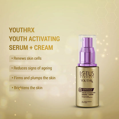 Lotus Herbals Cosmetics YouthRx Youth Activating Serum + Cream 30ml