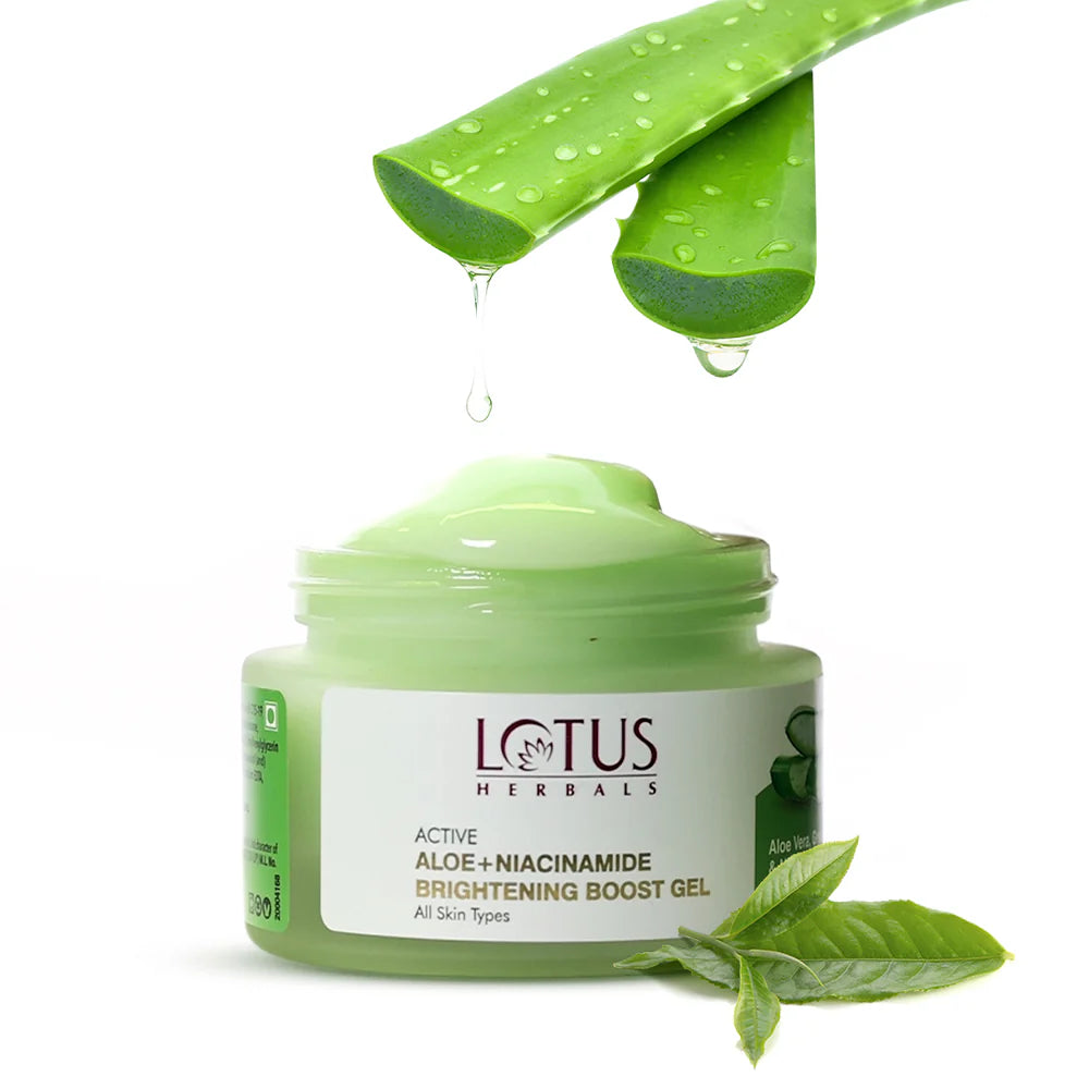 Lotus Herbals Cosmetics Active Aloe + Niacinamide Brightening Boost Gel 50g