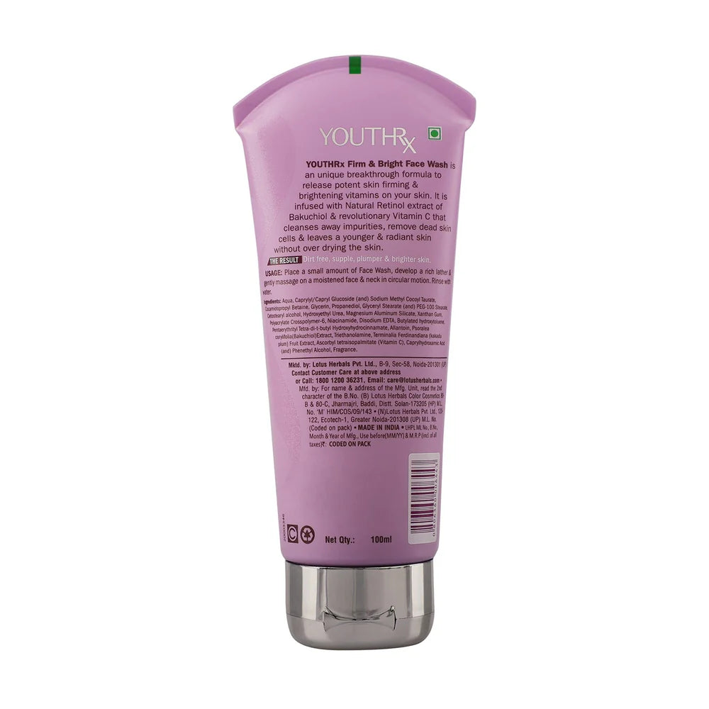 Lotus Herbals Cosmetics YouthRx Firm & Bright Facewash 100ml