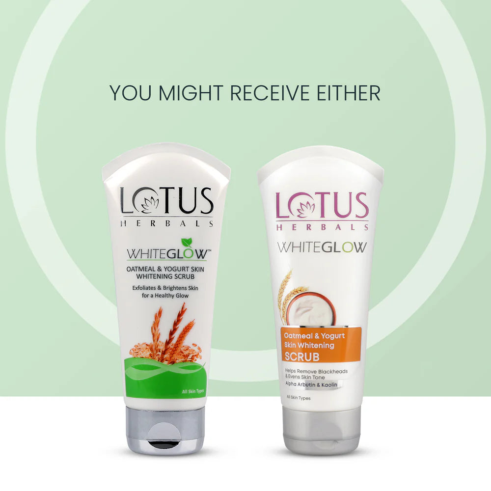 Lotus Herbals Cosmetics WhiteGlow Skin Brightening Oatmeal & Yogurt Scrub