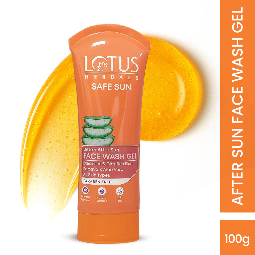 Lotus Herbals Cosmetics Safe Sun DeTAN Facewash Gel 100g