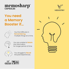 Vedistry Ayurvedic Memosharp For Memory Wellness 60 Capsule