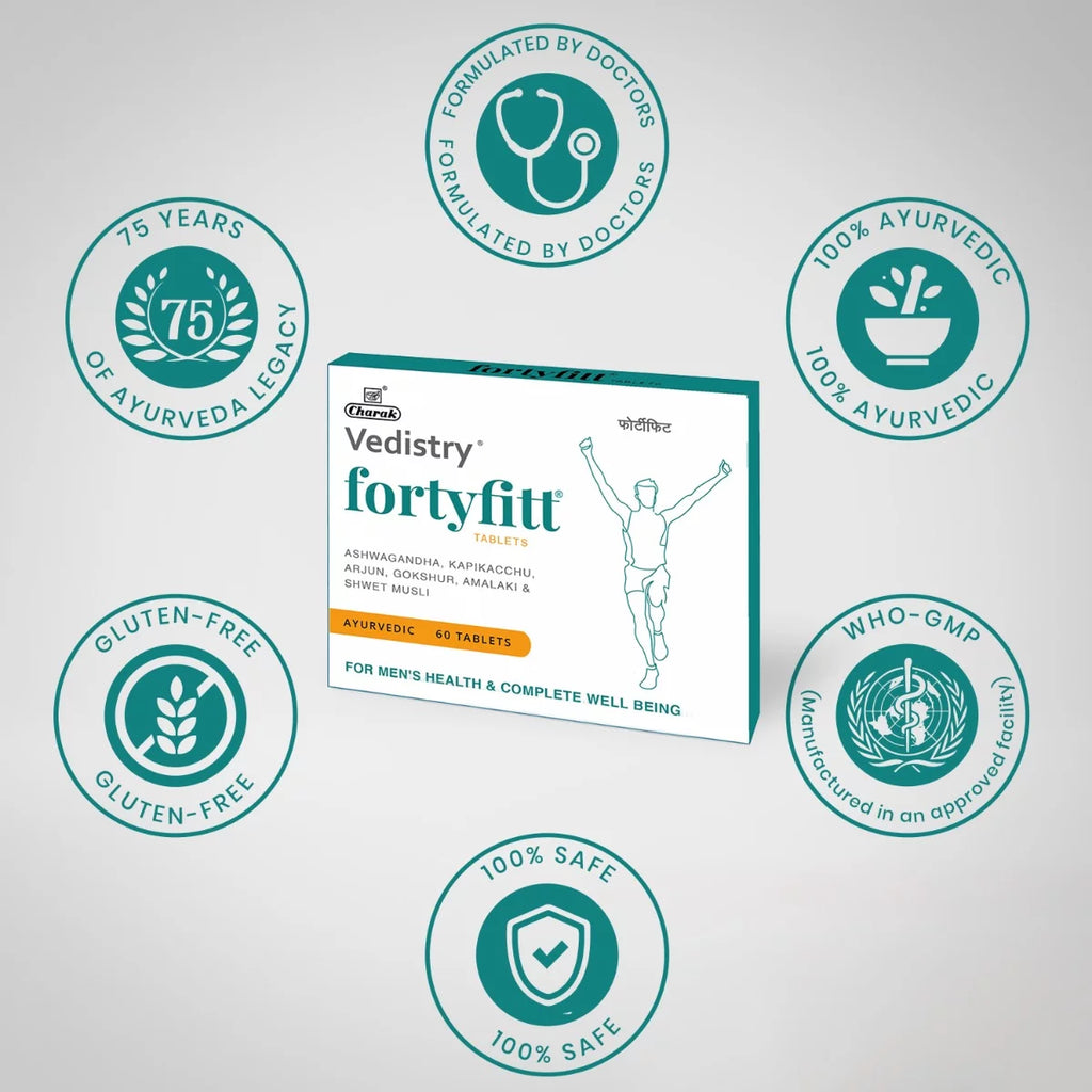 Vedistry Ayurvedic Fortyfitt For Men's Health 60 Tablets