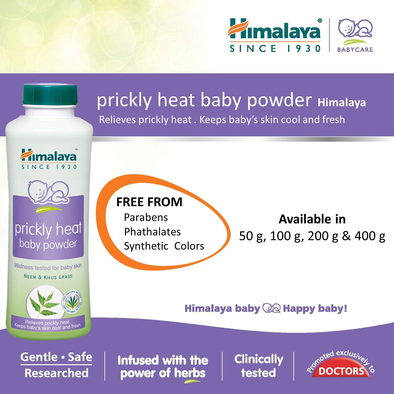 Himalaya Prickly Heat Baby Pflegepuder