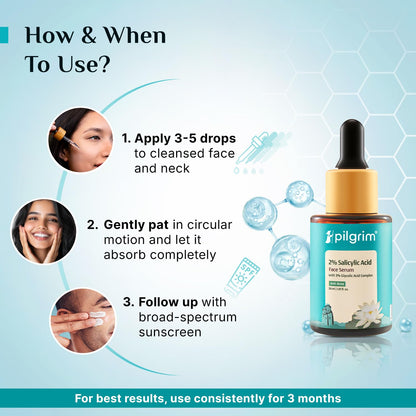 Pilgrim Cosmetics 2% Salicylic Acid Anti-Acne Face Serum 30ml