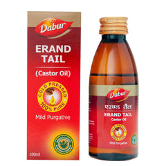 Dabur Ayurvedic Erand Tail Pure Cold Pressed Castor Oil 50ml & 100ml