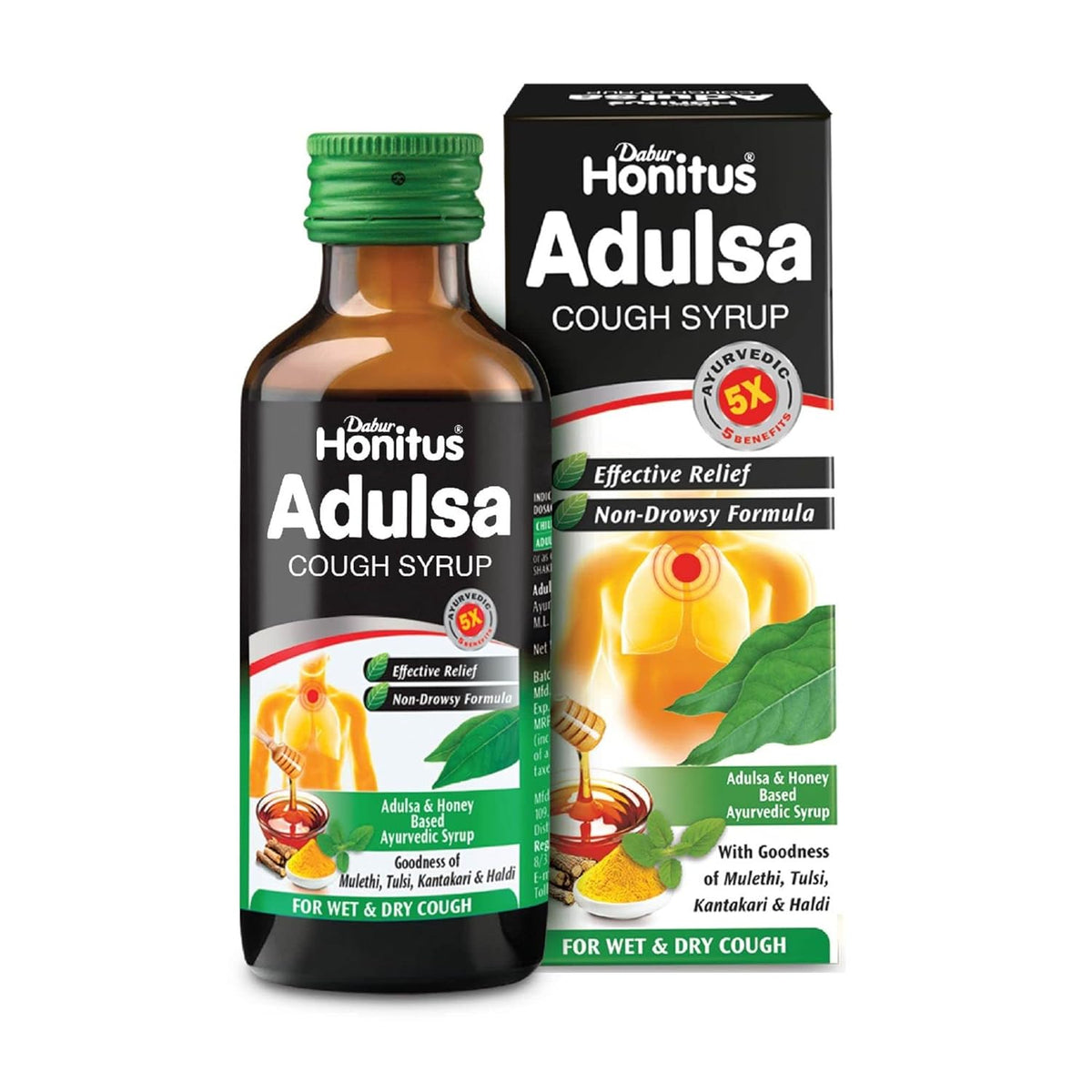 Dabur Ayurvedic Honitus Adulsa Cough Syrup 100ml