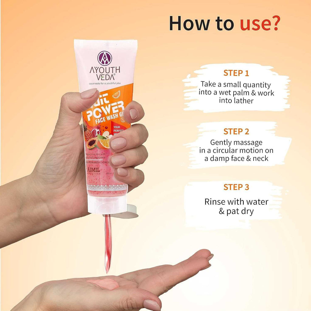 Aimil Ayouthveda Cosmetics Fruit Power FaceWash Gel 100ml