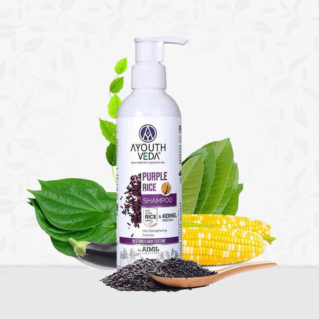 Aimil Ayouthveda Cosmetics Purple Rice Shampoo 200ml