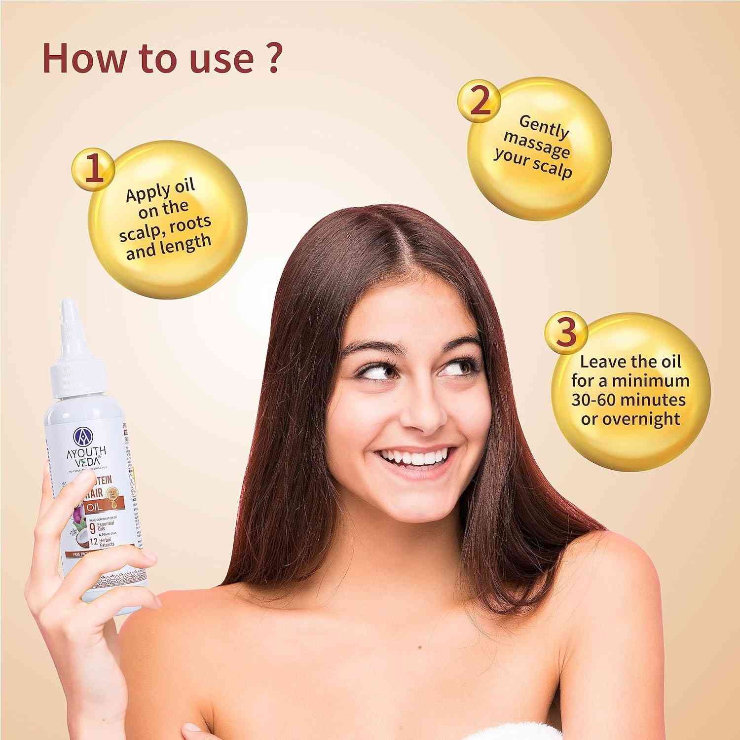 Aimil Ayouthveda Cosmetics Protein Hair Oil 100ml