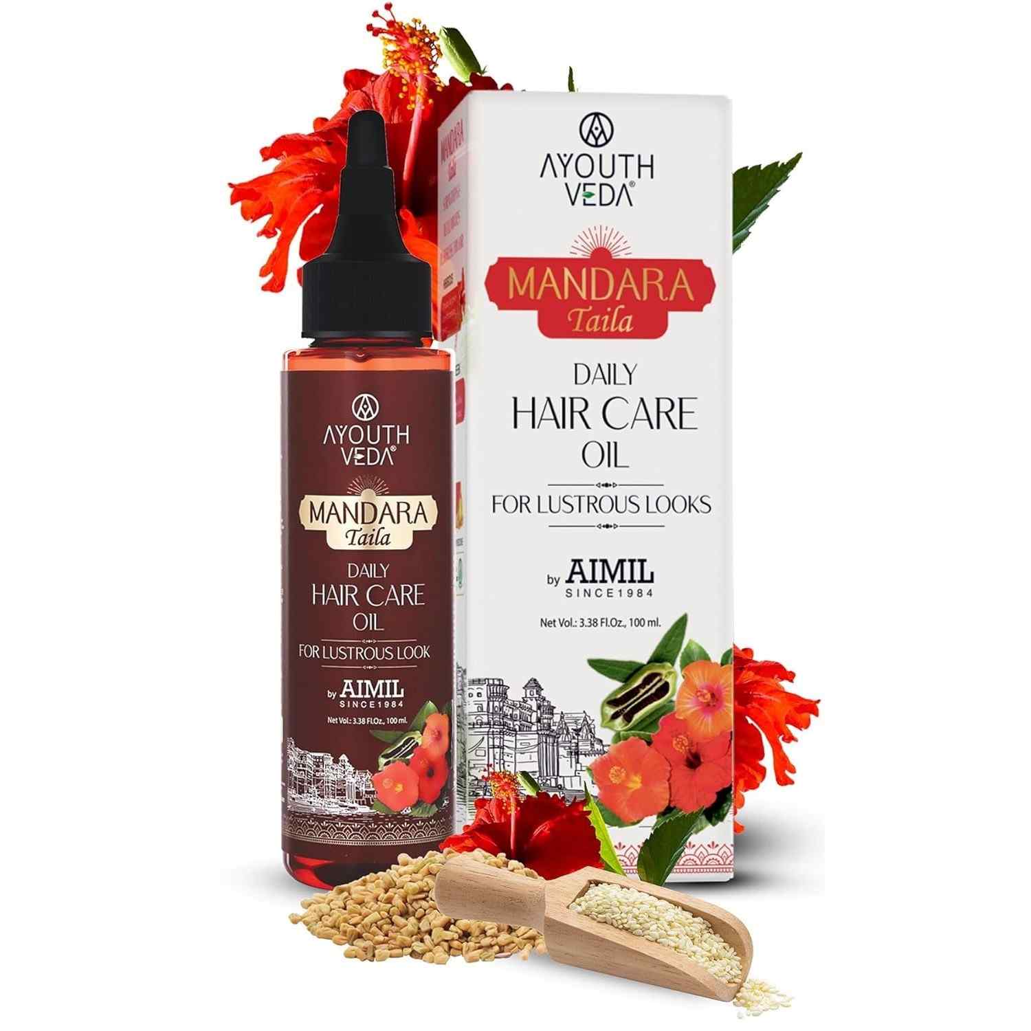 Aimil Ayouthveda Cosmetics Mandara Taila Daily Hair Care Oil 100ml