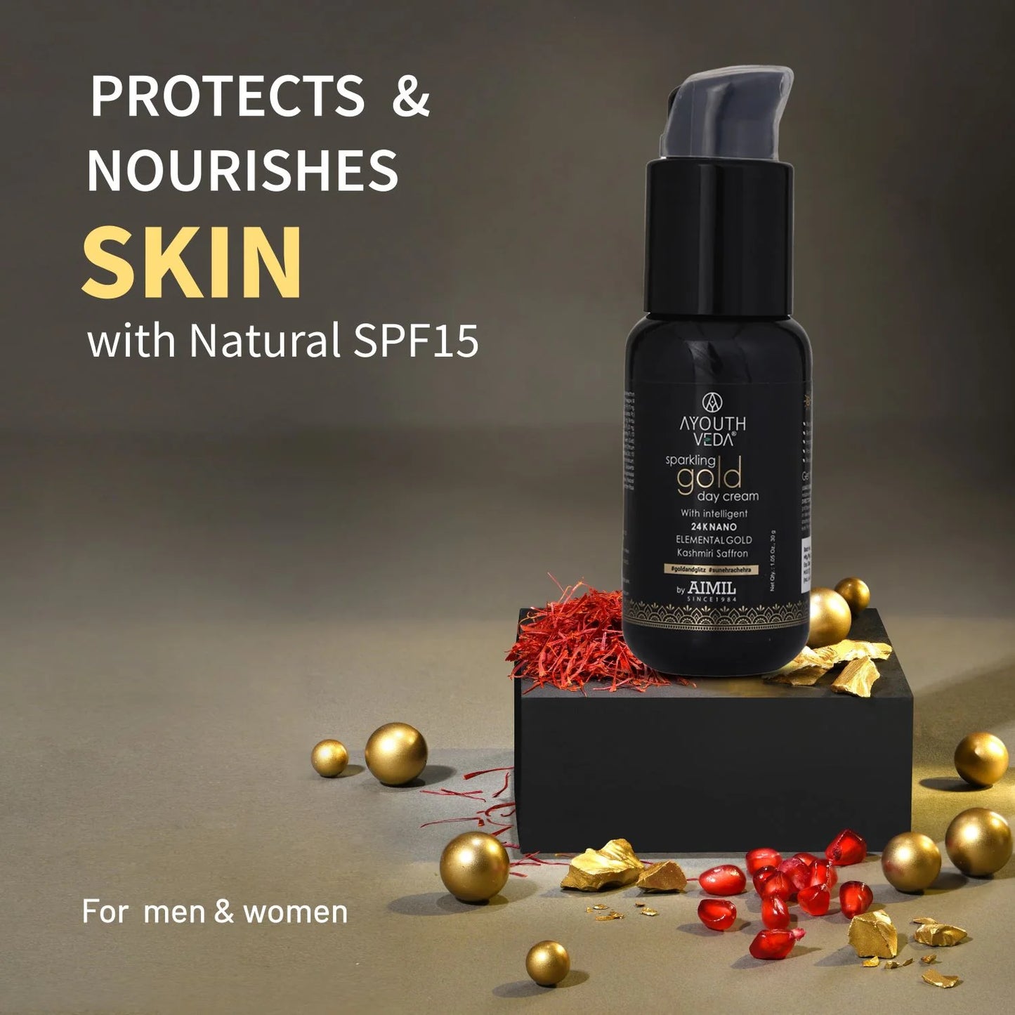 Aimil Ayouthveda Cosmetics Sparkling Gold Day Cream 50gm