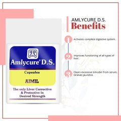 Aimil Ayurvedic Amlycure DS Kapsel zur vollständigen Leberunterstützung, Reinigungs- und Entgiftungsprodukte, Zellen und Enzyme, Kapsel und Sirup