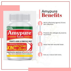 Aimil Ayurvedic Amypure Blood Purifier Tablets For Pimple Free & Glowing Skin Tablets & Syrup