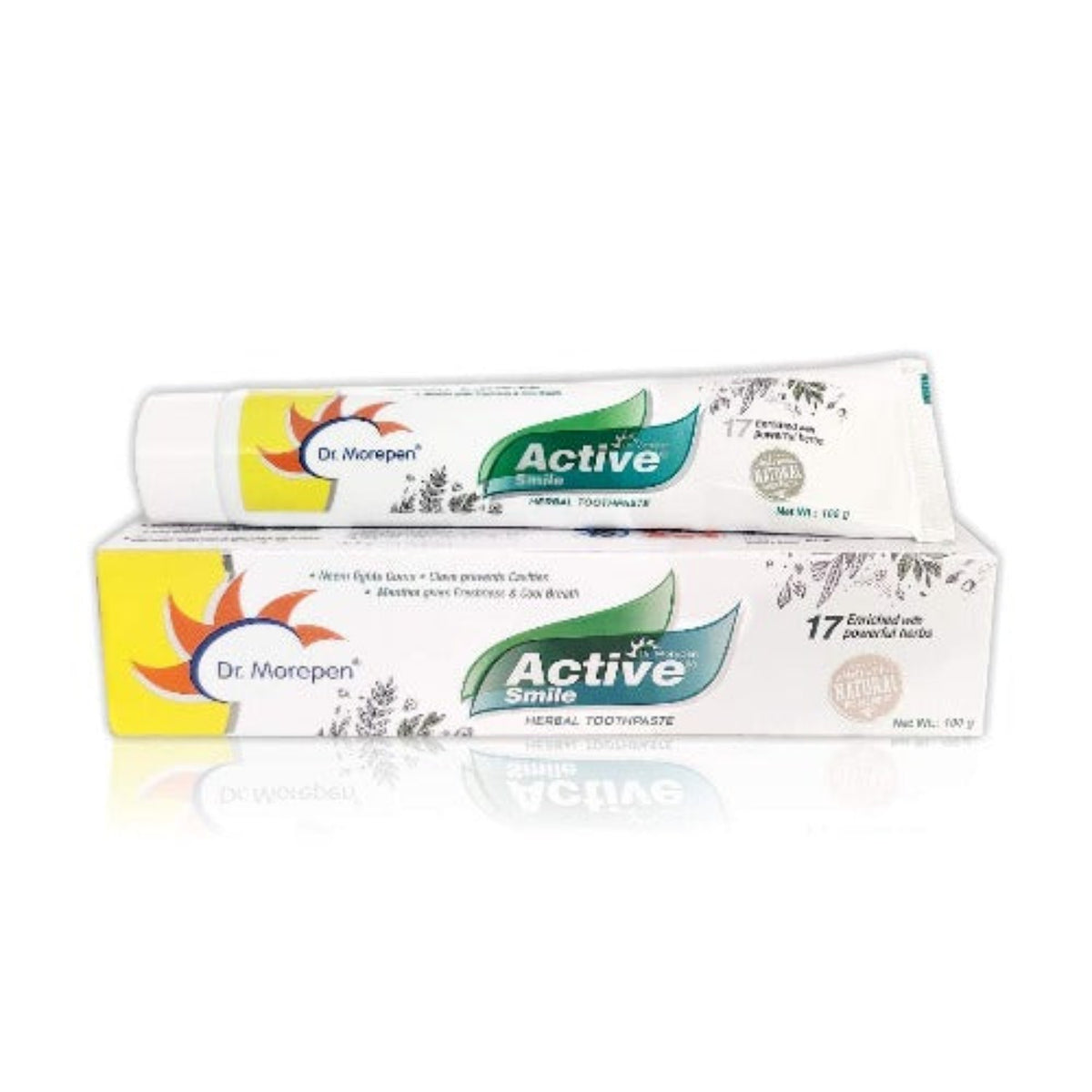 Dr.Morepen Active Smile Enriches With 17 Powerful Herbs Toothpaste 100 Gm