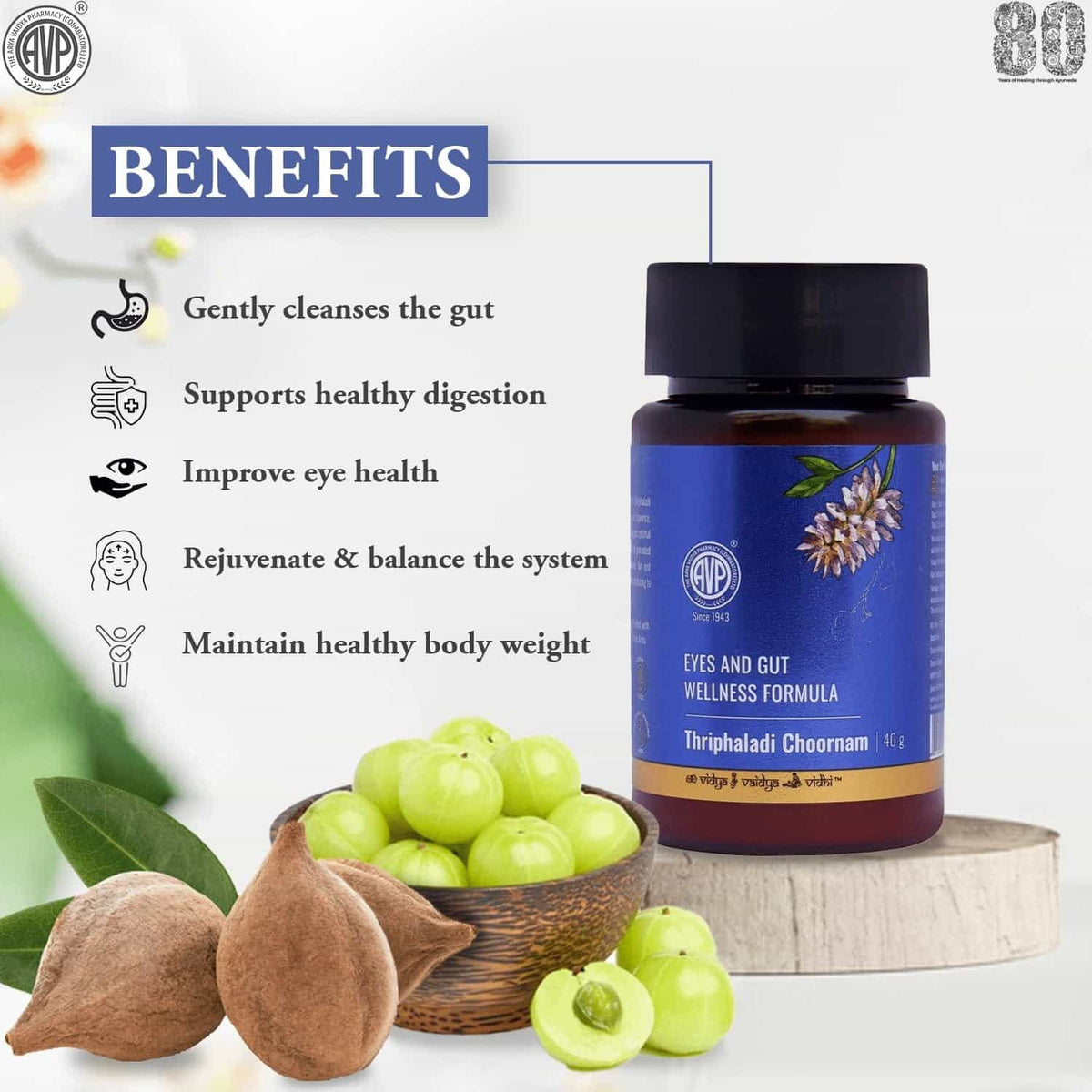 AVP Ayurvedic Triphaladi Choornam Powder 40g
