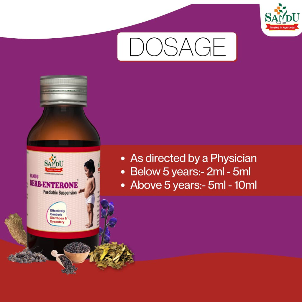 Sandu Ayurvedic Berb Enterone Paediatric Suspension Liquid 50ml